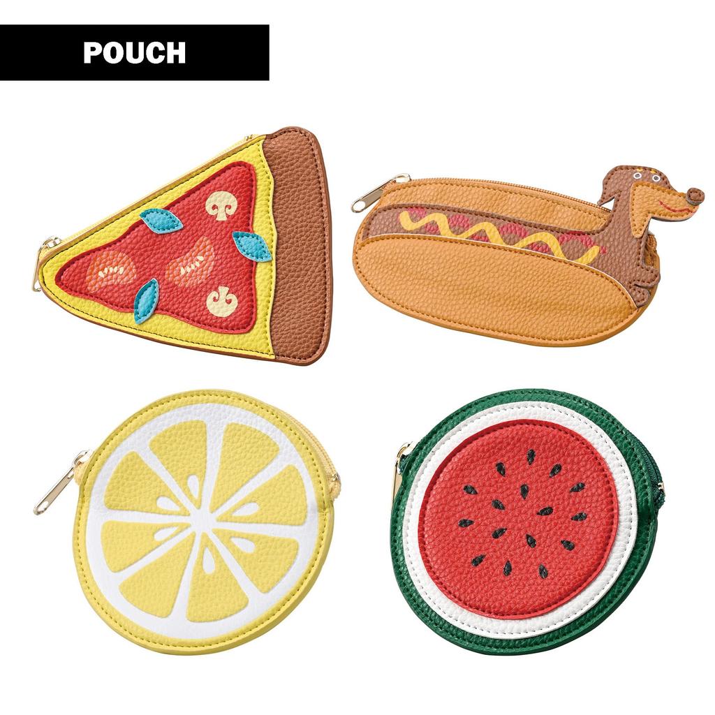 Marushin Pizza Food Fun Cosmetic Pouch yup! Die-Cut (Product Code 0585002000)