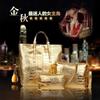 Crocodile pattern women's bag new trendy large-capacity handbag three-piece women's bag soft leather fashion shoulder oblique span bag
