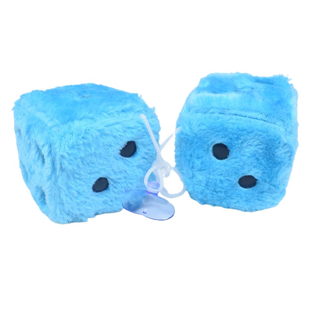 

2шт подвесные игральные кости для автомобиля плюшевая подвеска для автомобиля с точками и присоской подвеска для стекла автомобиля чёрный