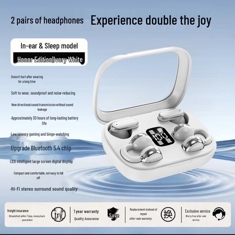 Bluetooth Twin Earphones with HD Display and Long Battery Life