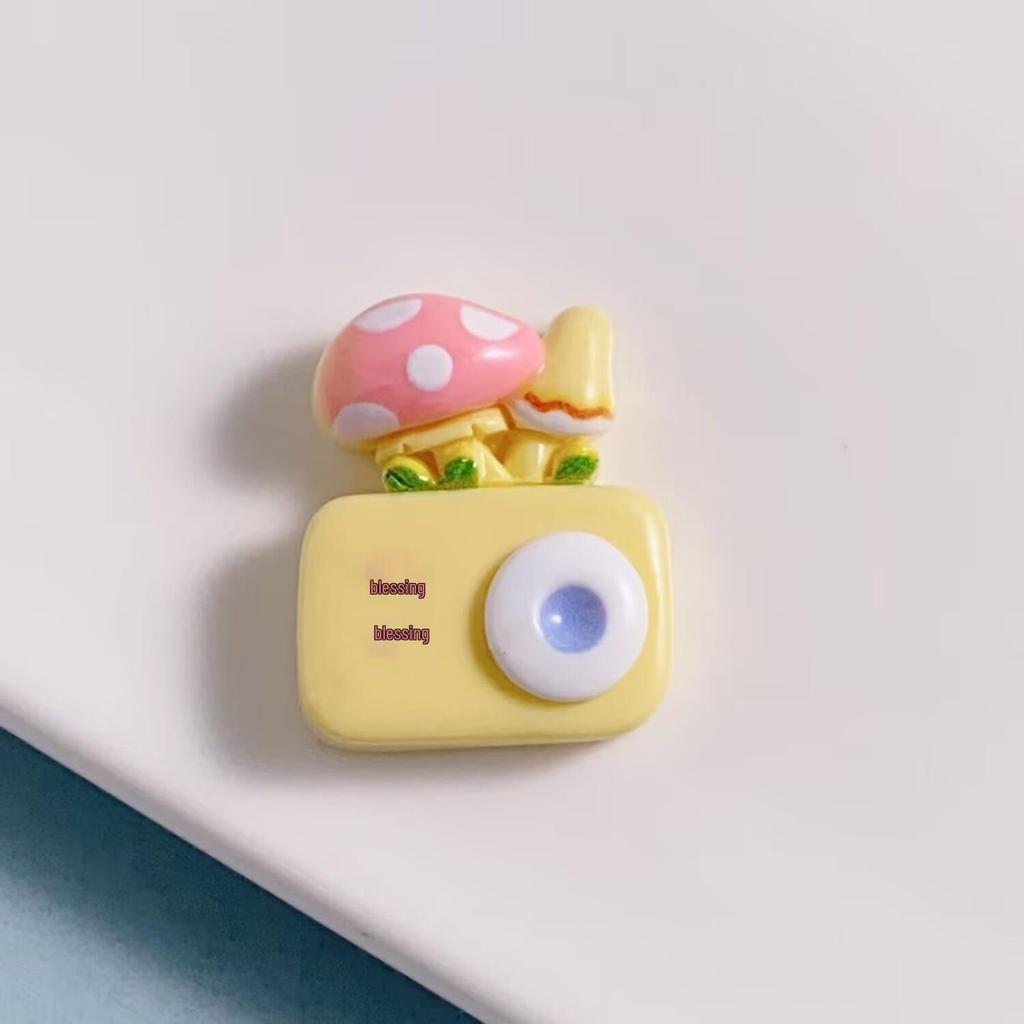 Cross-border Mushroom Girl Resin Sticker Decoration for Phone Case, Electric Scooter, Water Cup, Hair Clip, Camera, and DIY Cream Glue.