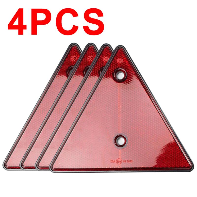

4PC Commercial Vehicle Reflector Red Retroreflective Plate E11 Reflex Reflector Plastic Reflector красный