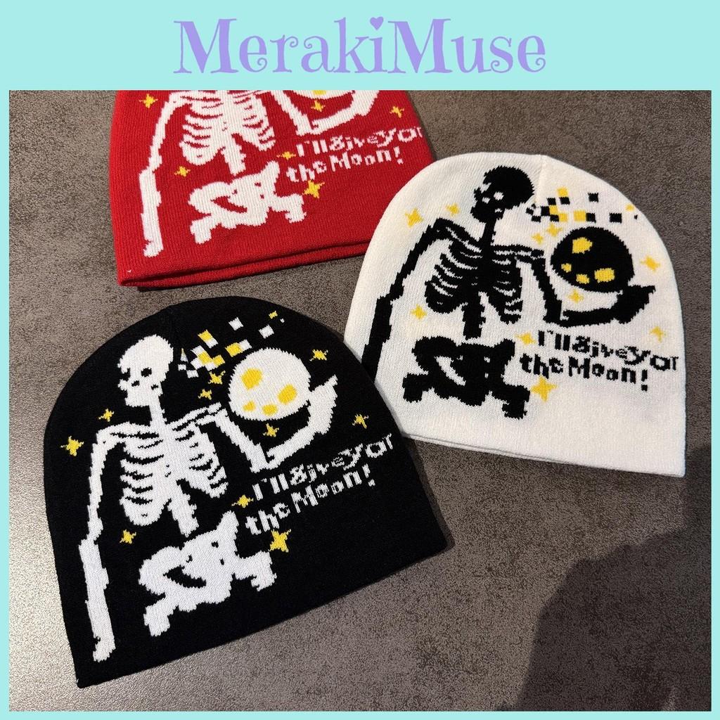 Knitting And Bizarre Terrifying Skull Hat Knit Fabric Autumn Winter Wear Travel