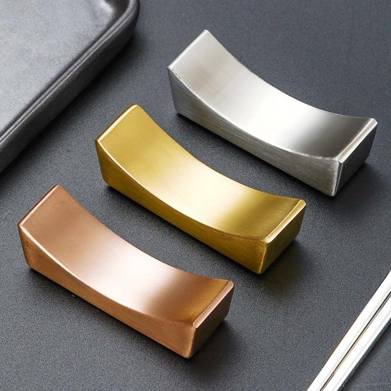 Pack of 2 Elegant Chopsticks Holder Spoon Organizers Stainlesss Steel Chopstick Rests for Dining Table Kitchen Tool