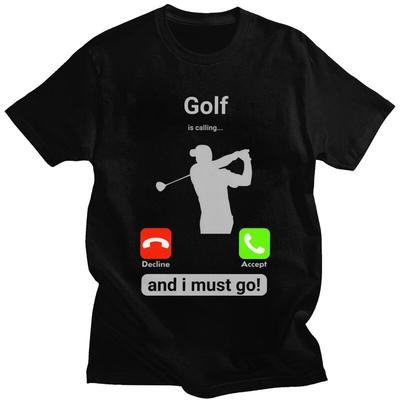 Le Golf m'appelle et je dois y aller T-shirt pour Homme T-shirt Décontracté T-shirt Manches Courtes Vêtements