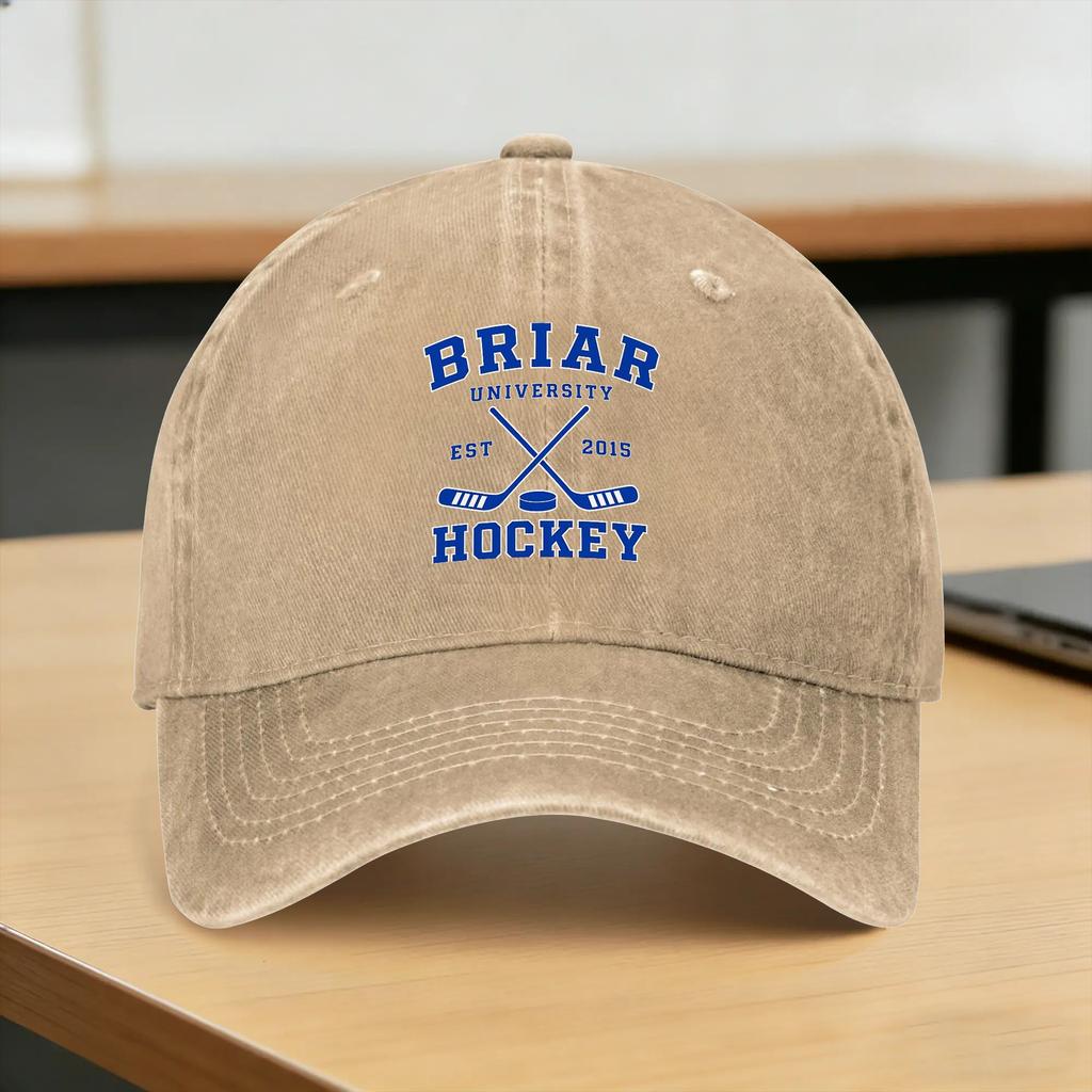 Briar Hockey Off Campus Logo Sun Baseball Cap Unisex Unisex Design Trucker Hat Summer Fitted Retro Running Hippie Baseball Caps