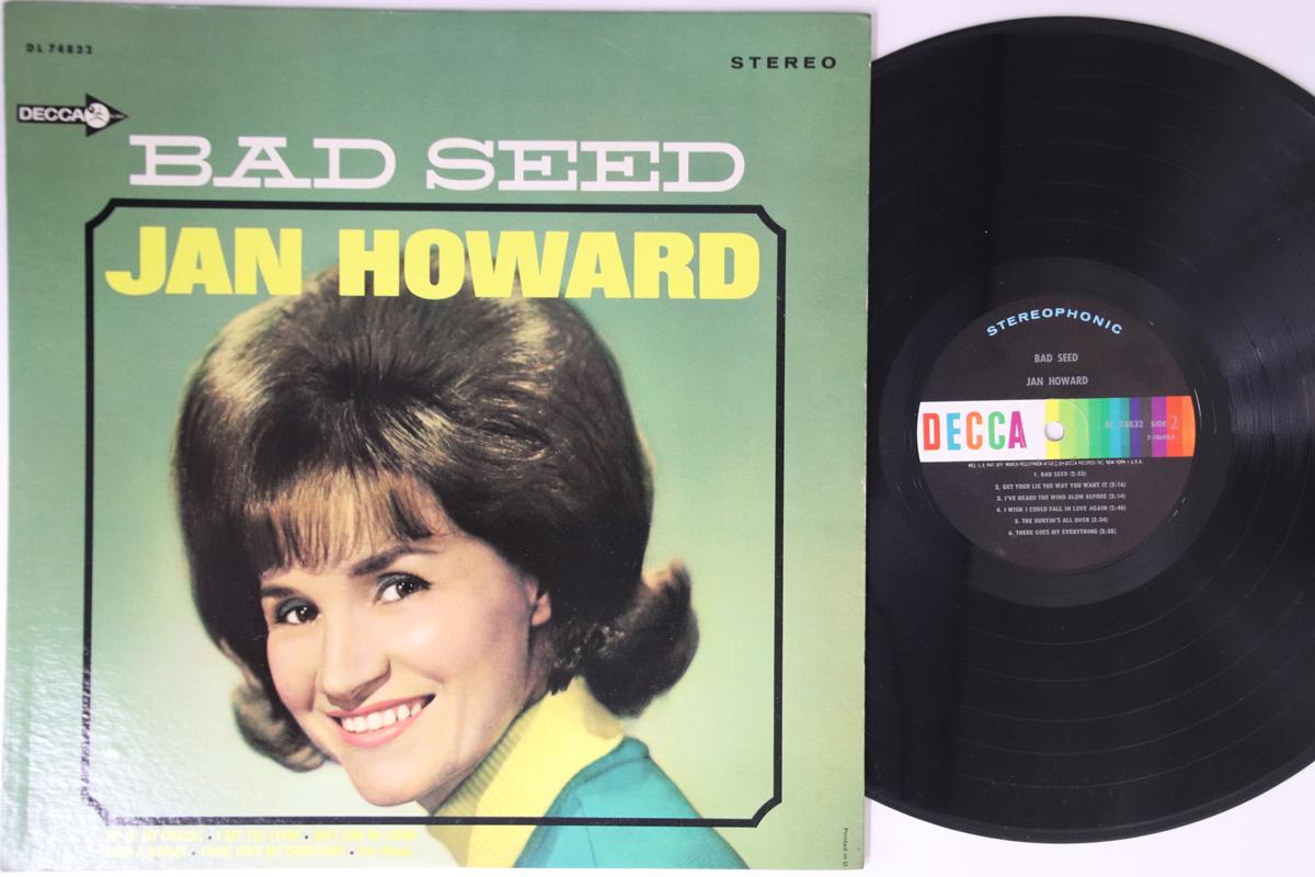 

LP Record JAN HOWARD - Bad Seed DL74832 DECCA 1966 US Country Used
