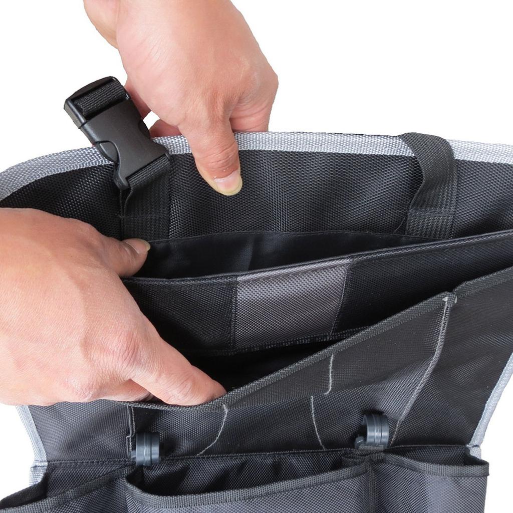 Car Seat Back Organizer Multi-Pocket Storage Bag Oxford Cloth Bag Anti-Kick Pad