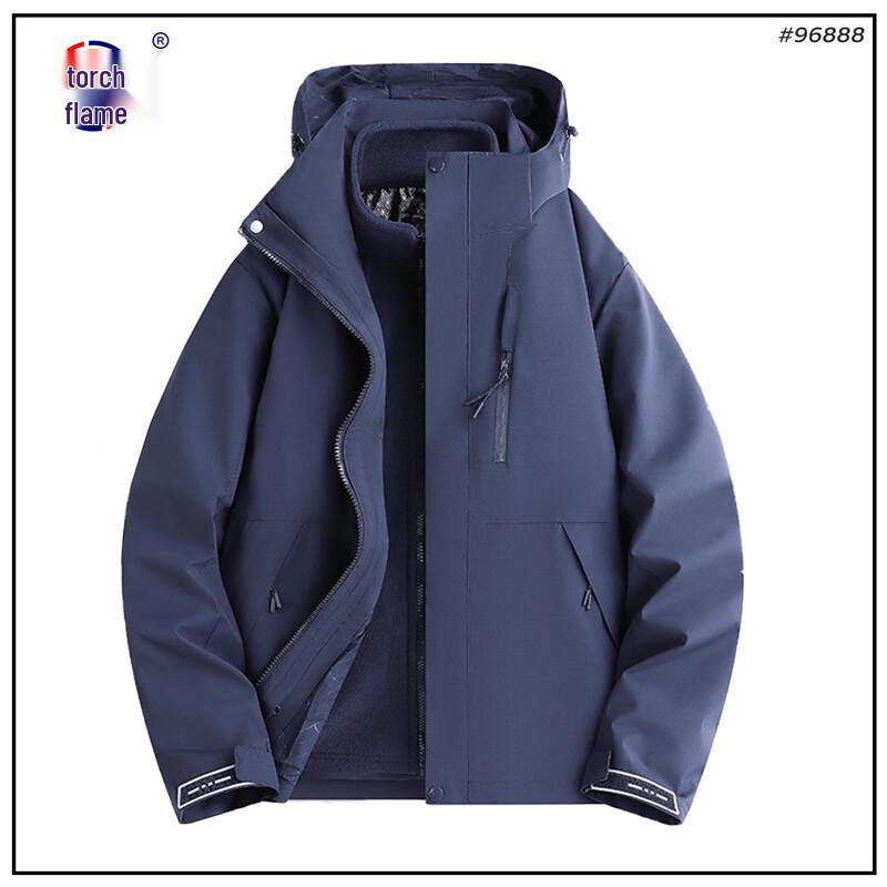 Juyan Unisex Windproof Waterproof Warm Outdoor Hooded Jacket L