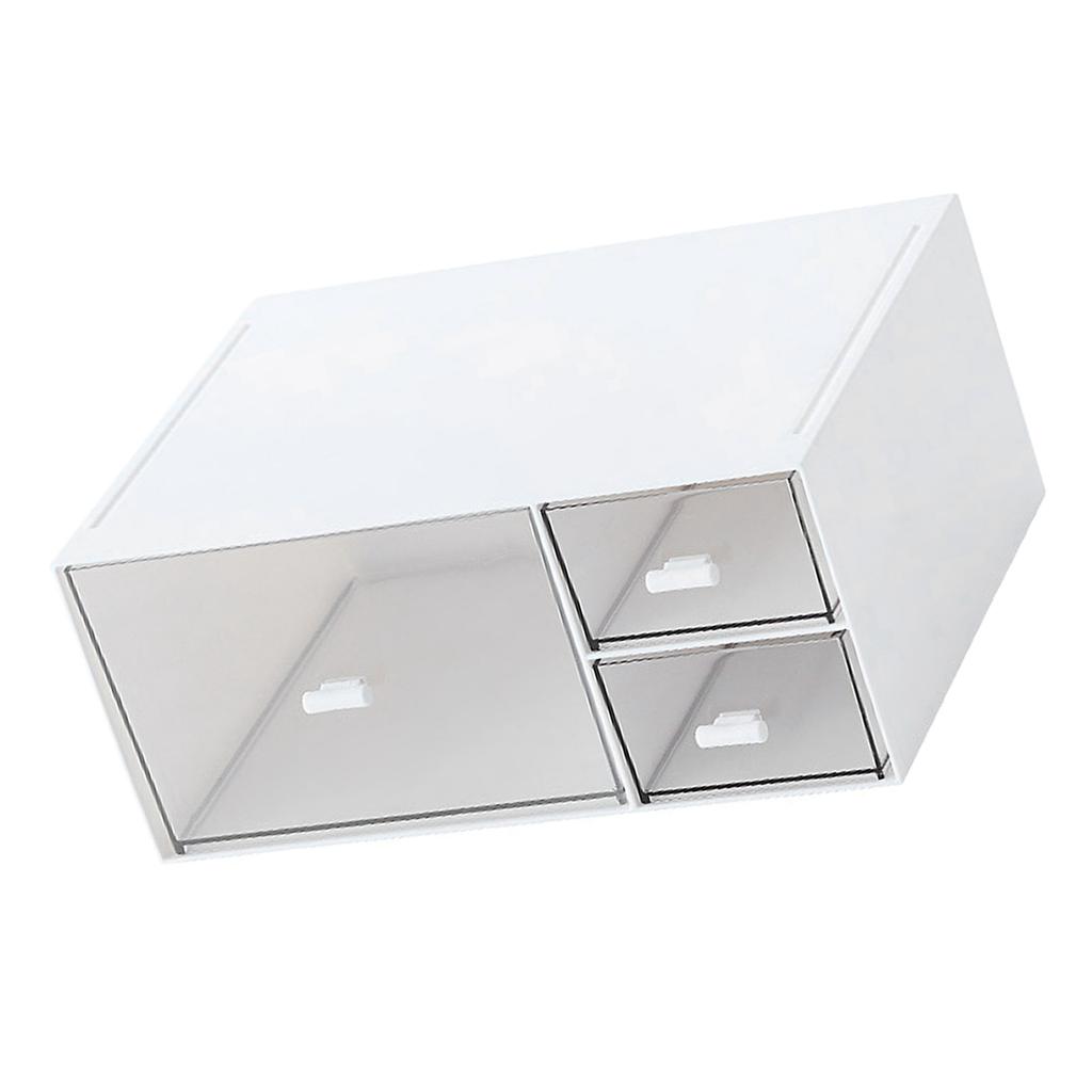 Large Desk Organizer Drawers Multipurpose Clear Stationery Cosmetic Storage Bins for Office Vanity