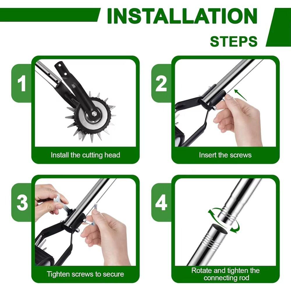 Adjustable Handle Garden Edging Tool Stainless Steel Grass Trimmer Lawn Edger  Lawn Maintenance
