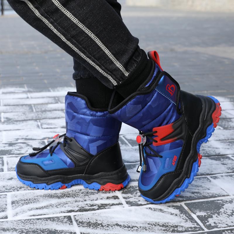 Детская зимняя противоскользящая износостойкая и мягкая теплая спортивная обувь с высоким — фото 18