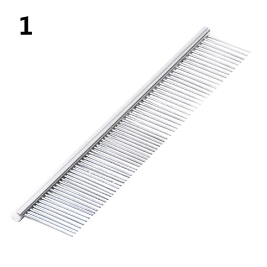 

Pet Dog Stainless Steel Different Spaced Rounded Teeth Shedding Grooming Comb S