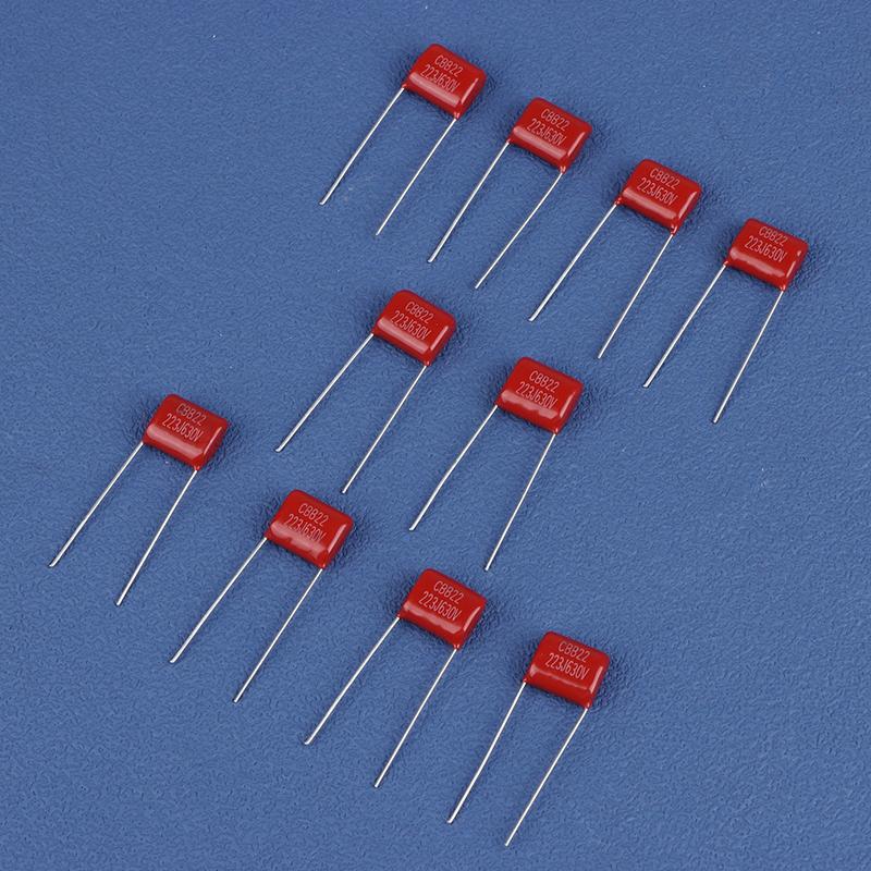10Pcs Pro 223J 630V 22Nf 0.022Uf Capacitors Metallized Polypropylene Guitar Cap Cbb Film Caps For Electric Guitar Bass