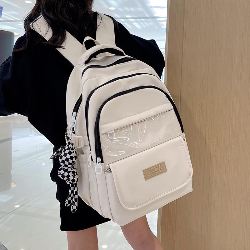 Student Backpack Junior Senior High School School Bag Large Capacity Couple Computer Backpack