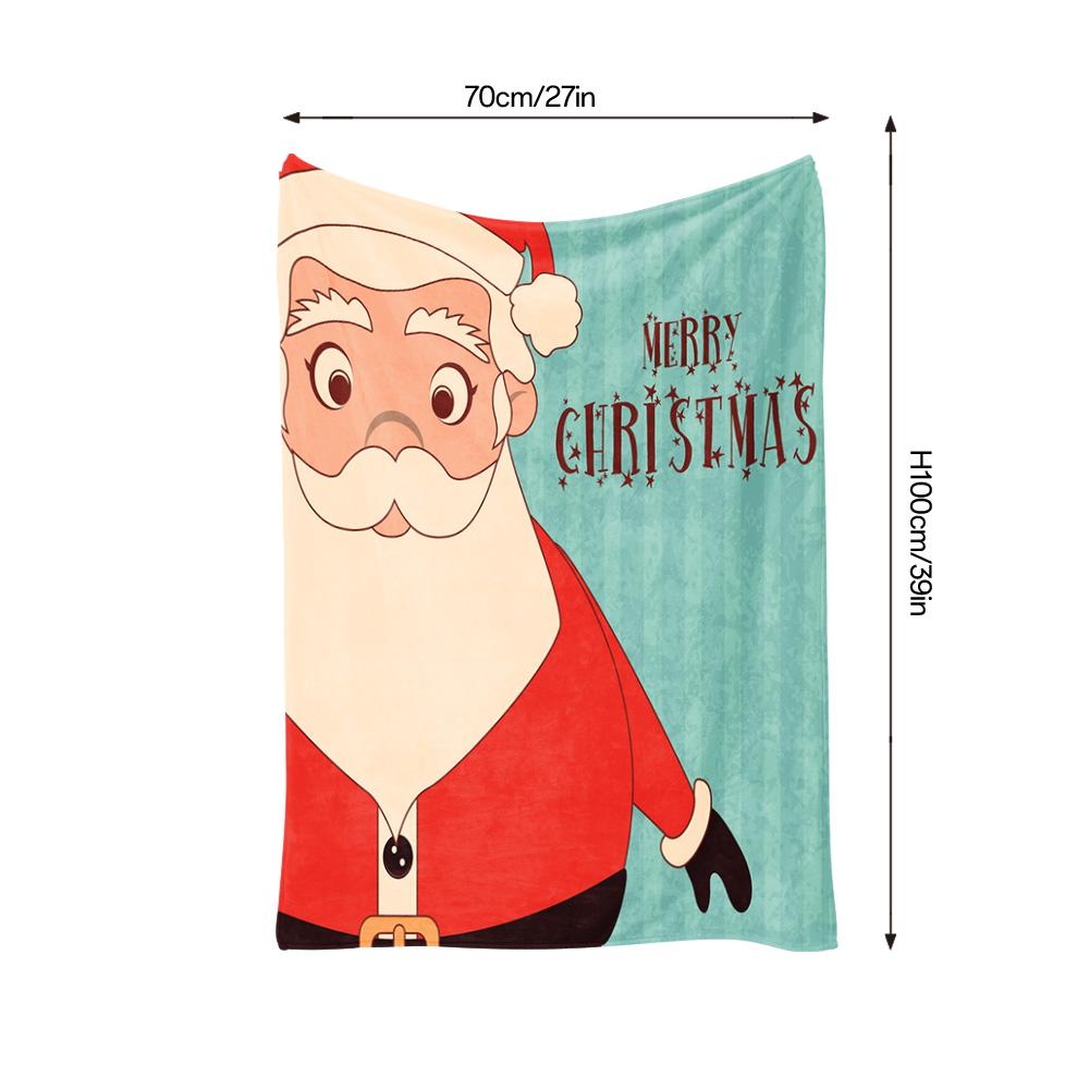 TU Christmas Santa Claus Throw Blanket Cozy Reversible Holiday Home Decor Festive Gift Soft Plush Warm Bedspread Living Room