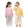 LUSON Baby Girl Doll Collar Sweatshirt & Pants Set