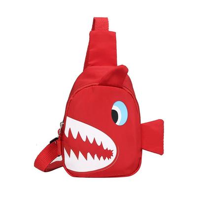 Printing Crossbody Chest Bag Canvas Cartoon Shark Waist Bag High Quality Shark Pattern Chest Bag