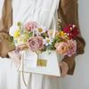 Wedding Party Valentine'S Day Rose Flower Gift Box Carry Bag Flower Box Portable Flower Bouquets Packaging Box Basket Storage