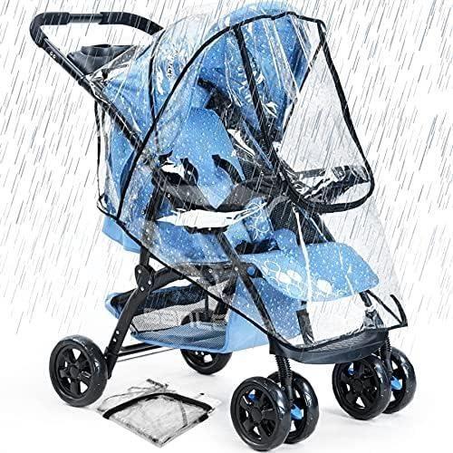 Housse De Pluie Universelle Pour Poussette - Kolnaix - Étanche Et Durable - Transparent - Bébé - 75 X 55 X 80 Cm