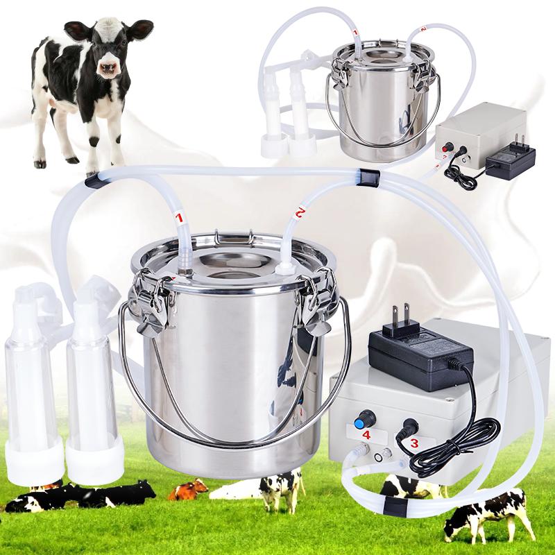 3L Speed Controlled Pulsating Milking Machine Sheep Milk Bucket Electric Milking Machine Cattle Cow Goat Vacuum Pump Farm Tools