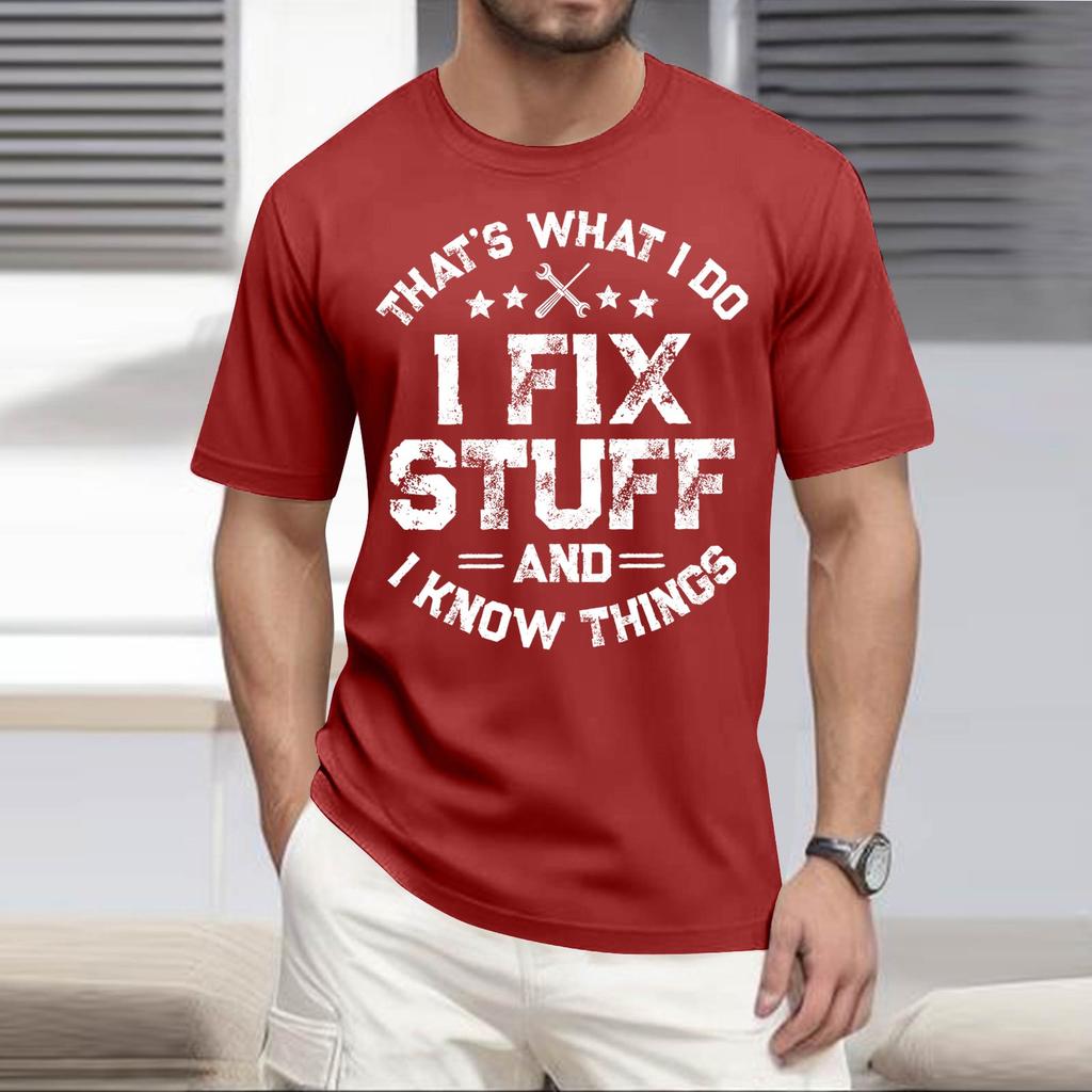 Men'S Fashionable T-Shirt, Street Casual Short Sleeved Clothing