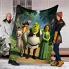 Shrek Theme Printed Blanket Perfect For Couch Bed Travel Outdoor Use Machine Washable Cozy Durable