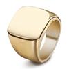 HNSP 316L Stainless Steel Square Plain Seal Ring For Men Male Blank Signet Ring DIY Engraved Jewelry Accessories
