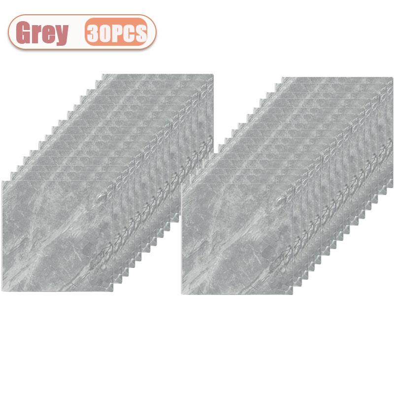 10/30/50PCS Simulated Thick Marble Tile Wall Sticker PVC Waterproof Self-adhesive Living Room Toilet Kitchen Home Floor Stickers