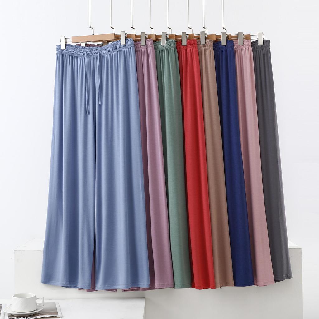 Women's Plus Size High Waist Modal Wide Leg Summer Pants