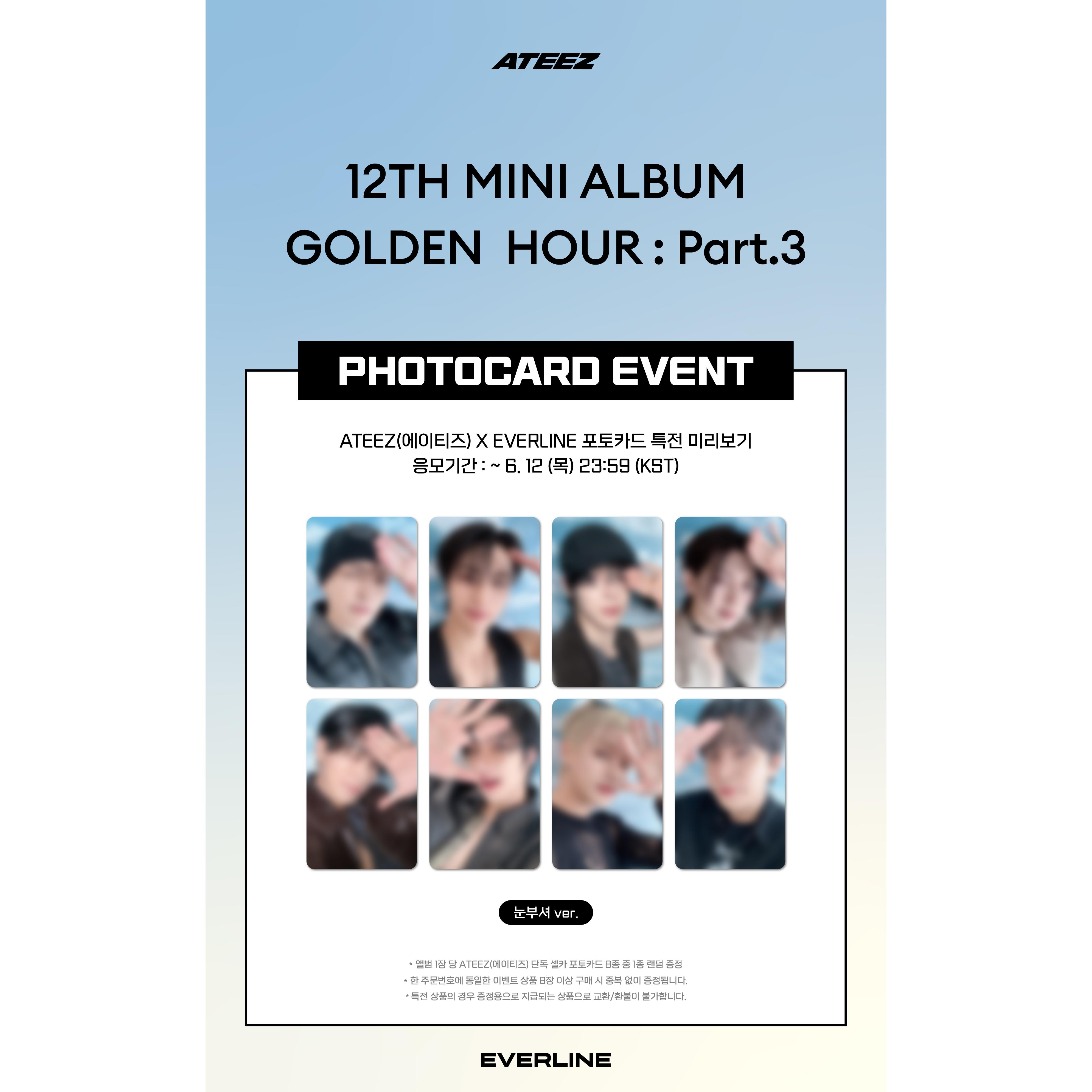 

ATEEZ [ЗОЛОТОЙ ЧАС : Часть 3] POCAALBUM версия. (Онлайн-преимущество) RANDOM/EVERLINE HONGJOONG