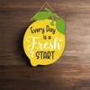 Cartoon Summer Lemon Signs Funny Welcome Hanging Board Lemon Wall Ornaments  For Home Room Party