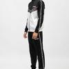 Men's Black Jogging Set and White Zip-Up Jacket with Black Stripes ELLESSE
