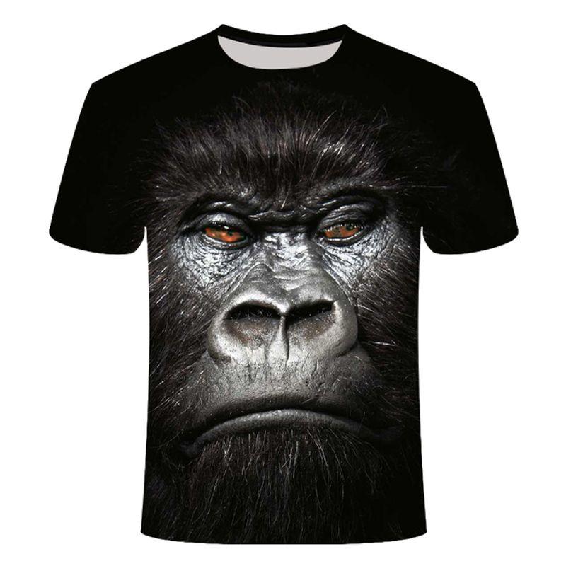 Crew Neck T-Shirt 3D Animal Short Sleeve T-shirt