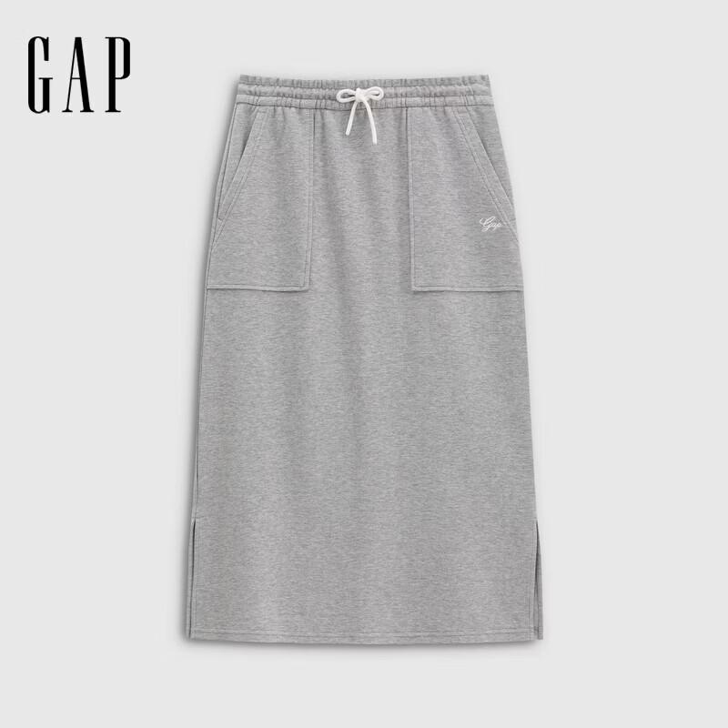 GAP Women s Logo Embroidered A-line Sweat Skirt 160/66A
