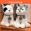Husky Cartoon Simulation Schnauzer Chihuahua Dog Plush Toy Children Doll Gift
