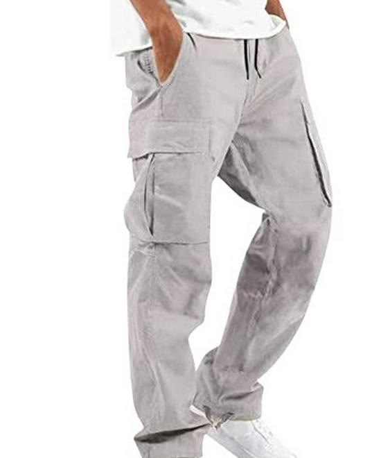 2023 Summer Men's Cargo Pants with Drawstring & Multi-Pockets - Casual Long Style