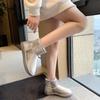 Print Flats Ankle Boots Winter Short Plush Warm Women Shoes 2025 New Luxury Goth Gladiator Boots Trend Cozy Snow Botas Mujer