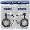 EV Charger Holder Cable Organizer Wall-Aligned Mount J1772 Holder, Space-Saving, No Cable Cutting, Electric Car Charger Cord Holder & Plug Holster
