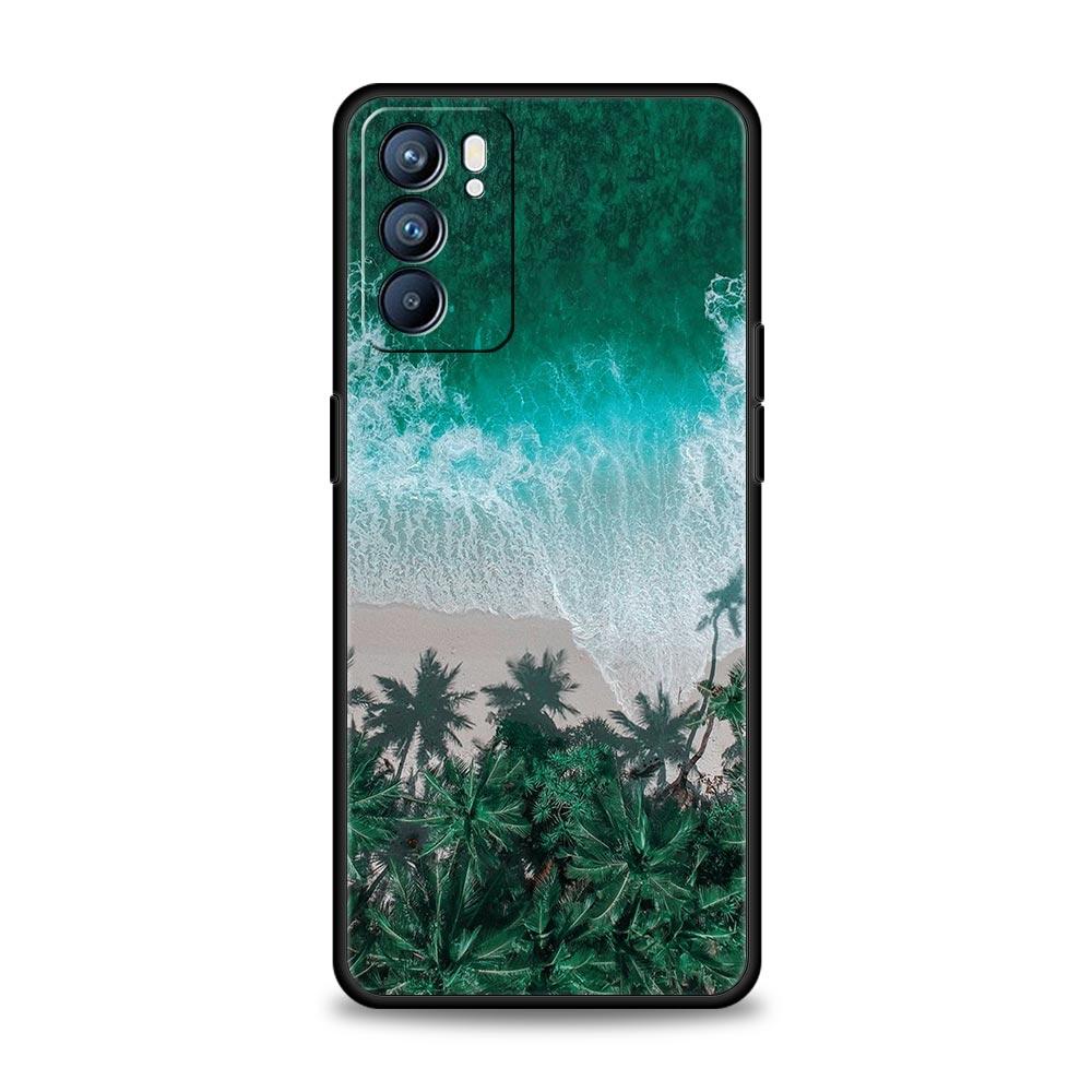 Sea blue Sky beach Case For Oppo Find X6 Pro X5 A54 A53 A52 A9 2020 A15 A95 A17 A16 A76 A74 A57 Reno7 Reno6 Pro Plus 5G Cover