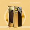 Electroplated Gold New Phone Case for Samsung Galaxy S26 Ultra S25 Plus S24 S23 S22 Fe Tempered Glass Artistic Texture Patterns