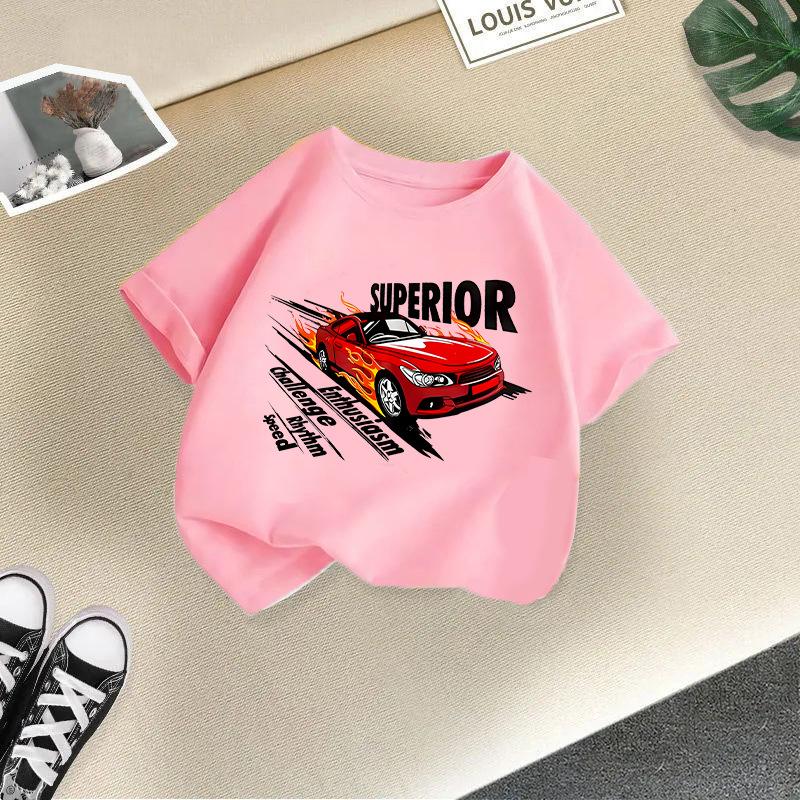 Boys T Shirt Kid T Shirt 2-13Y Loose-fit Casual O-Neck Short-sleeve Girl T Shirt Top