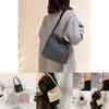 Stylish And Versatile Knitted Fabric Handbag In White Black And Pink For Women
