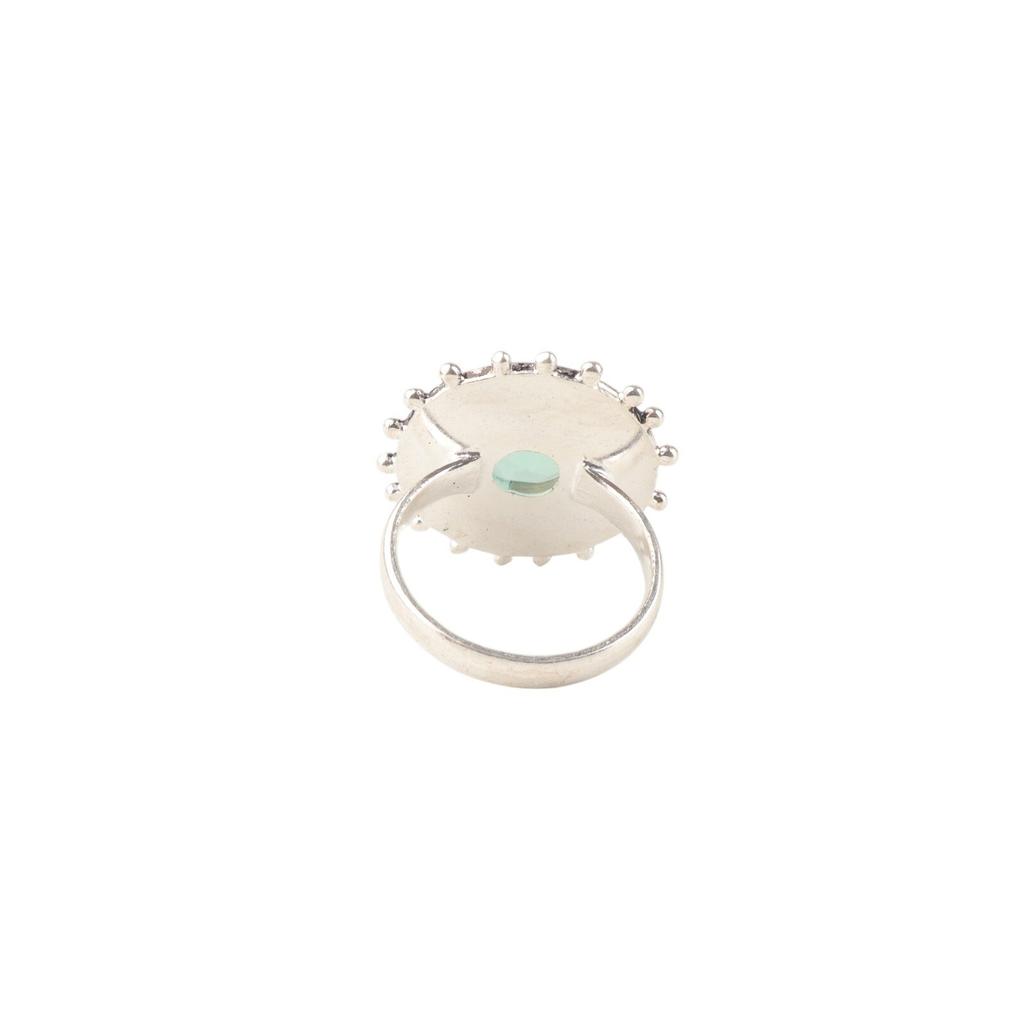 Aqua Chalcedon Edelstein 925 Sterling Silber Handgefertigt März Geburtsstein Ring RR-49-17