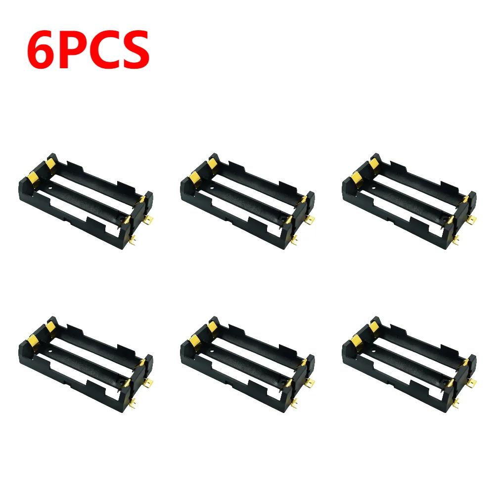 1-10pcs 18650 SMT Battery Holder 18650 SMD Battery Box With Bronze Pins Rechargeable Battery Holder Clip Storage Case Power Bank