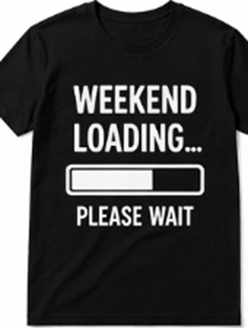 Weekend Loading..please wait Funny T shirt Tee XXL