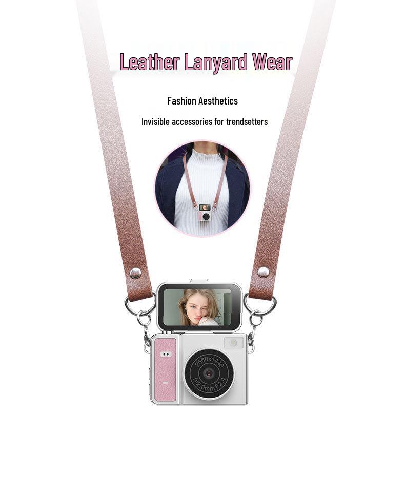 Mini Thumb Digital Camera with Flip Screen: HD Selfie Pendant for Students & Parties