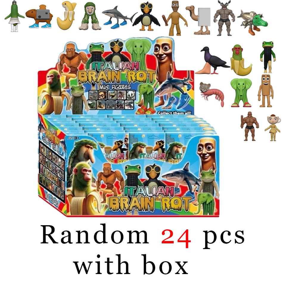 Italian Brainrot AI Animals Tung Tung Tung Sahur Figure Tralalelo Tralala Figurine Doll Toy Desk Decoration Model Ornament Gift