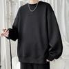 2025 Spring/Autumn Men's High-End Heavyweight Jacquard Hoodie - Versatile Round Neck, Loose Fit, Handsome Long Sleeve Top