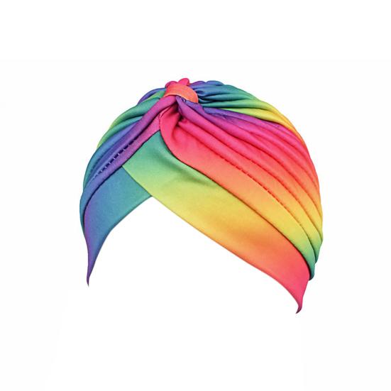 Hat Stylish Color Printing Polyester Women Turban Hat for Daily Wear